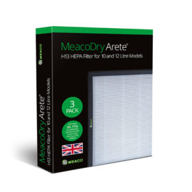 MeacoDry Arete® Filtro HEPA H13 para 10 y 12 L, CAJA X 3 UNIDADES