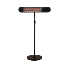 SET Calefactor de exterior LarBis PERFECTalu 2KW WIFI ALEXA IP65 + POLEbase black - Soporte a Piso