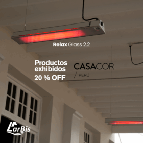 Calefactor de exteriores Relax Glass 2.2kW – Blanco